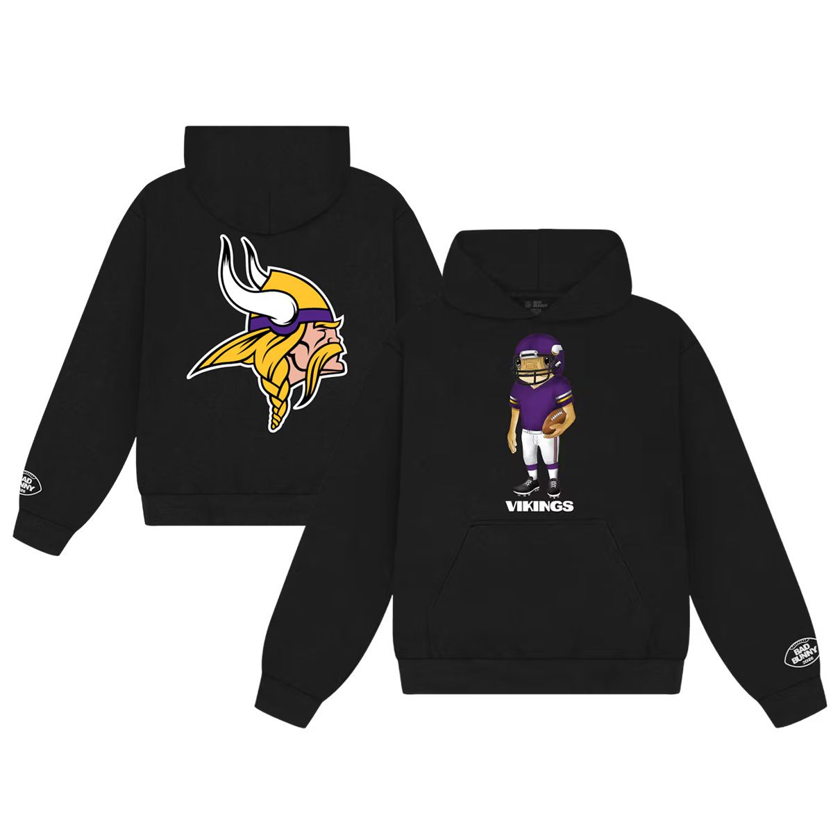Men 2026 NFL Minnesota Vikings hoodie black 0011